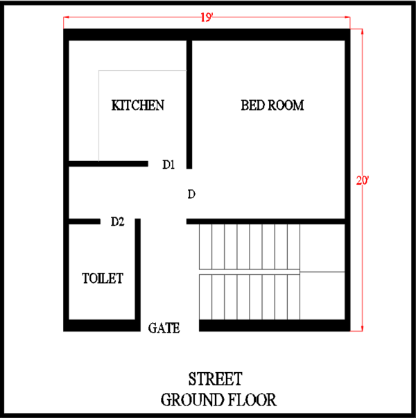 19x20 house plan