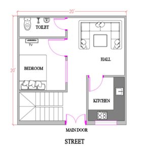 20x20 ghar ka naksha 20x20 house plan