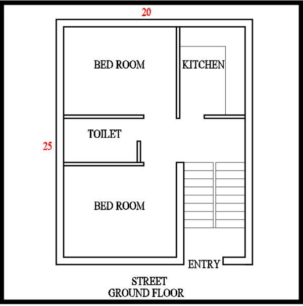 20x25 house plan 20*25 house plan