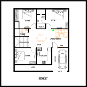 3bhk house plan