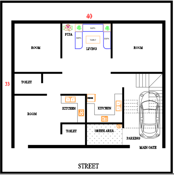 3bhk house plan