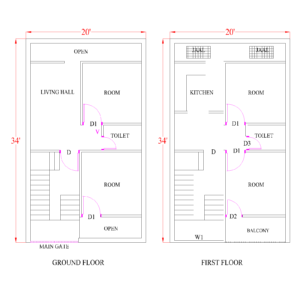 20x34 HOUSE PLAN - L0