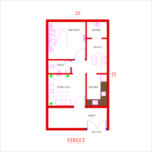 20x35 HOUSE PLAN