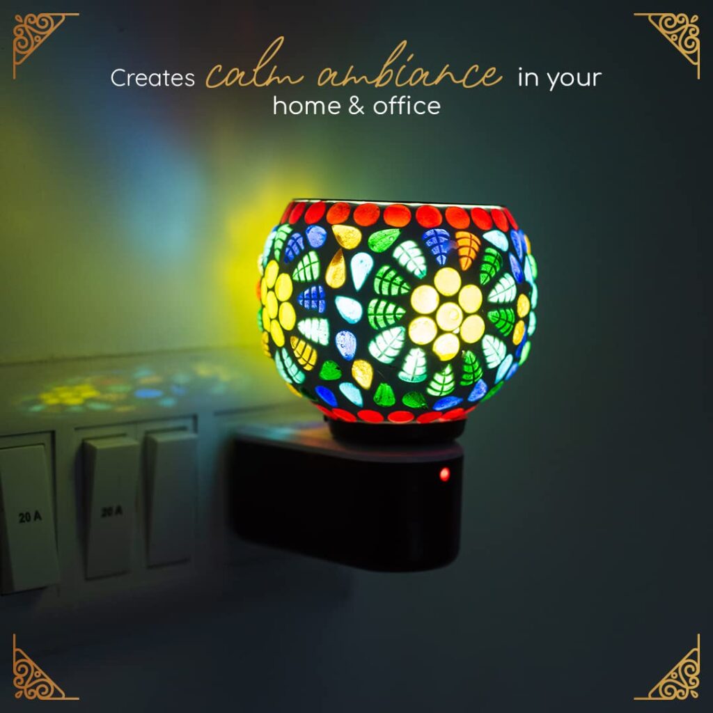 Ceramic Aroma Diffuser Kapoor Dani Cum Night Lamp